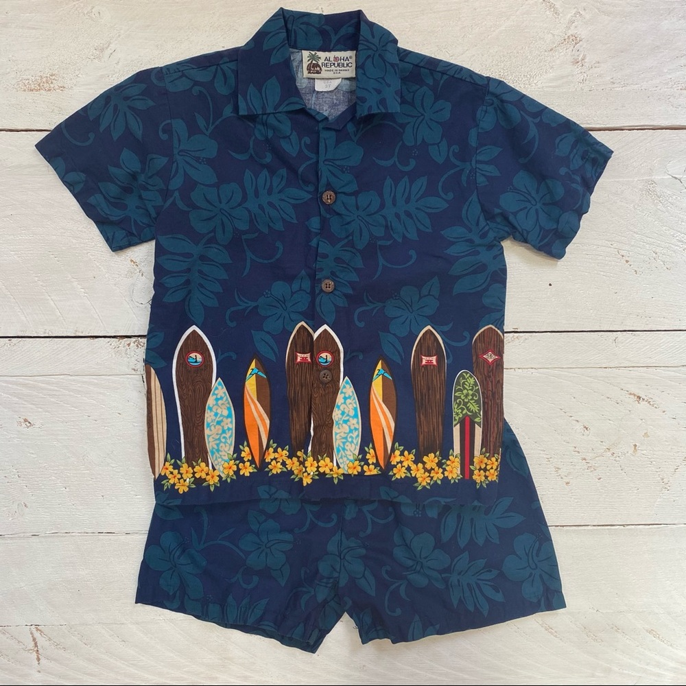 Aloha Republic Boys Hawaiian Outfit